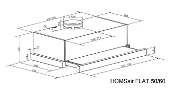 Кухонная вытяжка HOMSair FLAT 60 Glass черный