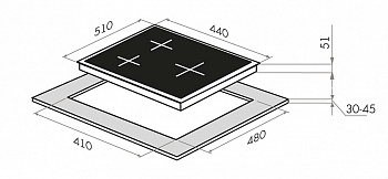 Газовая варочная панель HOMSair HGE433TGCWH