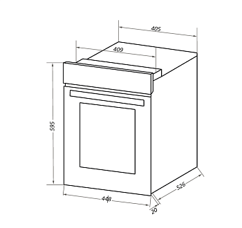 Шкаф духовой электрический HOMSair OEF451WH