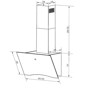 Кухонная вытяжка HOMSair TEFFI 60 черный