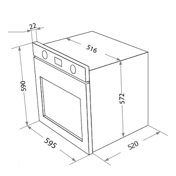 Шкаф духовой электрический HOMSair OEM657WH