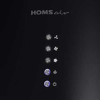 Кухонная вытяжка HOMSair ART 1050IS 35 черный (в 1 коробке)