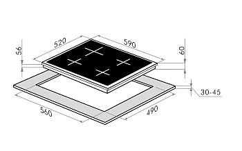 Индукционная варочная панель HOMSair HI64ABK